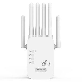 Repetidor WiFi Inalámbrico de 1200Mbps 2.4G&5.8G Router de Señal 802.11N Extensor Inalámbrico de Largo Alcance Amplifica