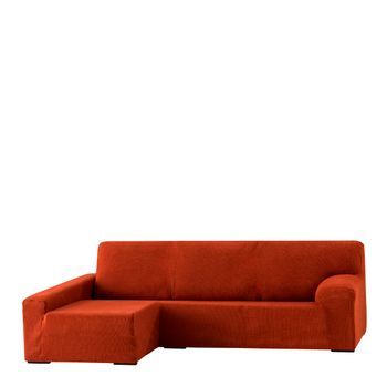 Funda De Sofá Chaise Longue Elástica Premium Mirando De Frente Izquierda Para Brazo Largo Muy Suave Caldera 250 - 310 Cm
