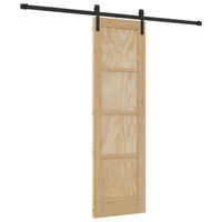 puerta corredera natural 61 x 1985 cm madera de pino maciza vidaxl