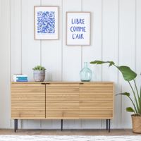 aparador de madera de 3 puertas 150cm