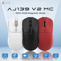 ajazz aj139 v2 mc raton para juegos bluetooth inalambricocon cable de tres modos sensor 3311 transmision de baja latencia diseno ergonomico