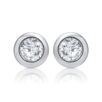 Pendientes modernos de plata 925 con circonita