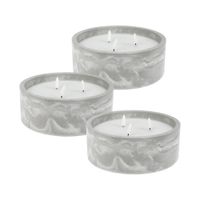 velas led redonda de cera gris 20x20x8cm