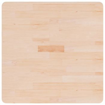 Tablero De Mesa | Tablero Escritorio Cuadrada Madera De Roble Sin Tratar 70x70x4 Cm