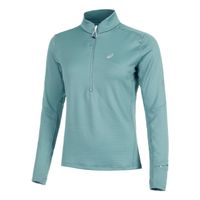 asics road winter 12 zip mid layer camiseta de running mujeres-salvia