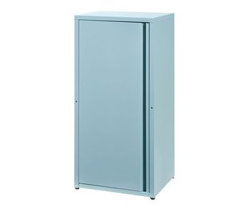 Armario de oficina burlöv acero 88x40x35 cm - azul grisáceo [en.casa]