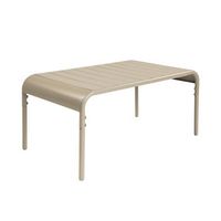 mesa de centro de jardin bistro de acero 90cm beige