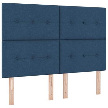 Cabecero，panel De Cabecero Led Con Tiras Led Con Cabecera Manual Azul 144 Cm Tela