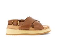 sandalias de piel con dos tiras cruzadas tan 37