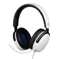 auriculares konix nexus con cable 35 mm para gaming en ps5 negro y blanco