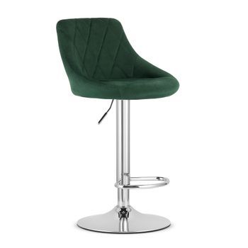 Taburete De Bar Terciopelo Valora Daka Altura Ajustable Verde