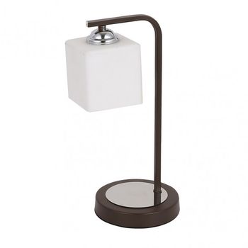 Sobremesa elbrus 1xe27 wengue/cromo 35x18x14 cm