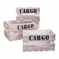 cajas de madera set 3 piezas blanco 38x24x19h-33x20x18h-28x155x17h cm