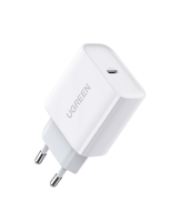 cargador pared usb c 20w iphone  ipad galaxy carga rapida blanco