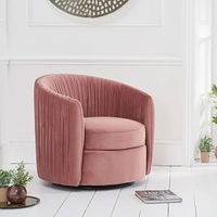 sarah blush velvet swivel chair
