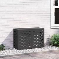 vidaxl funda para aire acondicionado negro 90 x 40 x 60 cm acero