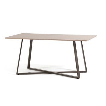 Mesa De Interior Rectangular 160x90 Cm Con Tablero De Laminado Y Patas Metálicas - Damiano