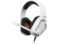 auriculares gaming - krom kopa pro diadema 50 mm microfono flexible compatible con playstation blanco