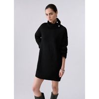 liu jo vestidos vestido de punto con botones joya para mujer