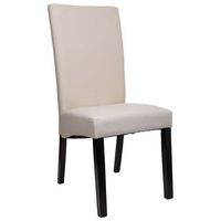 silla de madera tapizada color crema 49x48x42102