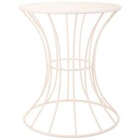 mesa auxiliar de forja blanco