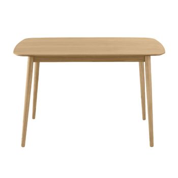 Mesa de comedor de chapa de roble y fresno de 120 cm