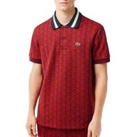lacoste polo classic monogram jacquard para hombre