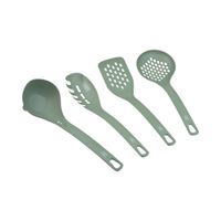 set de 4 utensilios de cocina en pbt verde