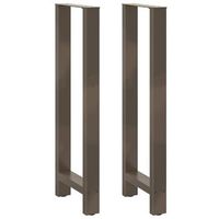 patas para mesa de bar de acero natural 2 unidades 50 x 110-111 cm vidaxl