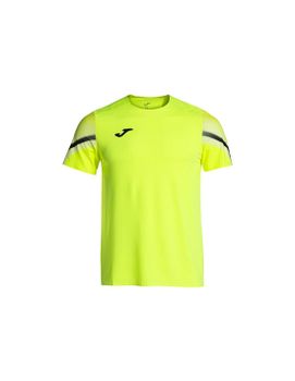 Camiseta de Running Joma Elite XI Manga Corta Hombre Amarillo Flúor Negro