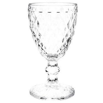 Copa de vino de vidrio transparente