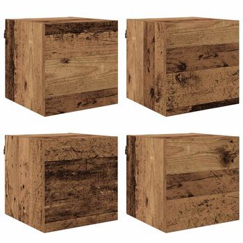 Mueble Para Tv Montado En La Pared Madera Envejecida Vidaxl