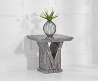 mocha grey marble side table