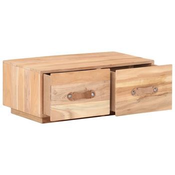 Mesa De Centro De Madera Maciza Reciclada 90x50x35 Cm