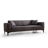 sofa-cama de 3 plazas horizon gris oscuro