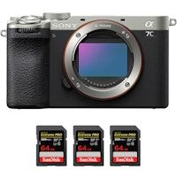 a7c ii silver  3 sandisk 64gb extreme pro uhs-ii sdxc 300 mbs  pdf mcz direct 20 tecnicas para m
