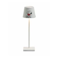 lampara de mesa zafferano recargable con motivo corazon ip65 exterior