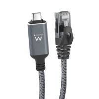 cable adaptador ewent ec2004 usb-c 32 gen1 a rj45 cat6 ftp 1gbits 5m trenzado negro