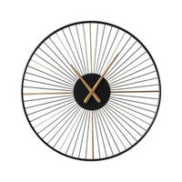 reloj de pared moderno colgante estilo industrial escandinavo estructura de metal negro sazais