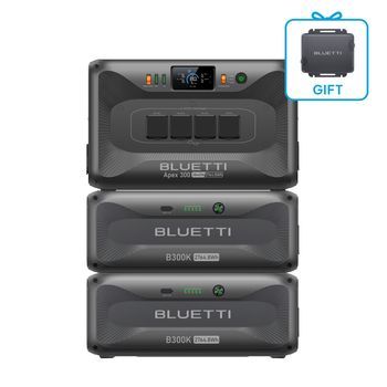 BLUETTI Apex 300 y 2x B300K Batería LFP 8294Wh, 3840W CA (7680W Pico), diseño modular y capacidad ampliable, hogar y autocaravana