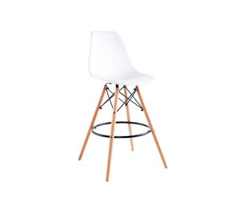Taburete medio paris blanca e natural - conforama