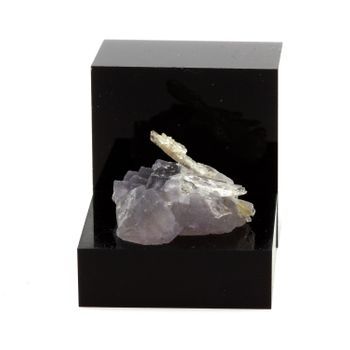 Violeta Fluoritis Y Cuarzo Ahumado De Haute -savoie, Francia - Minerales Raros Del Macio De Mont -blanc, 34.09 Cts - Certificado De Autenticidad