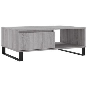 Mesa De Centro，mesa Auxiliar，mesa De Café Madera De Ingeniería Gris Sonoma 90x60x35 Cm