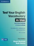 test your english vocabulary in use pre-intermediate  intermedi ate