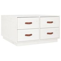 mesa de centro de madera maciza de pino blanco 80x80x45 cm vidaxl