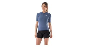 Maillot de manga corta para mujer compressport trail racing postural azul