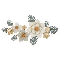 panel decorativo 3d con flores de metal multicolor 1346x76x699 cm