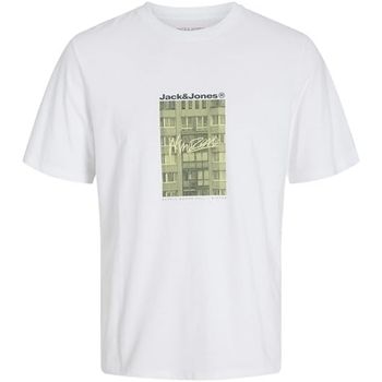 Jack & Jones Camiseta 12268180 JCOALPHA PRINT TEE SS CREW NECK FST BRIGHT WHITE para hombre