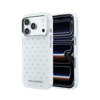 funda karl lagerfeld strass logo metalizado blanca para iphone 18 pro max