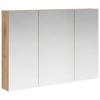armario con espejo de bano  mueble de bano roble artesanal 100 x 145 x 70 cm